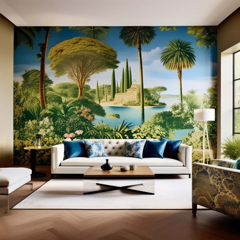Transform Your Living Room with Bespoke Wallpapers
